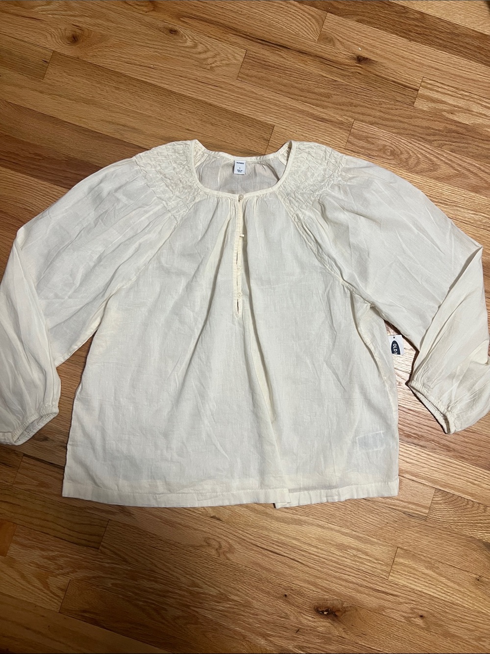 Old Navy Cream Peasant Blouse